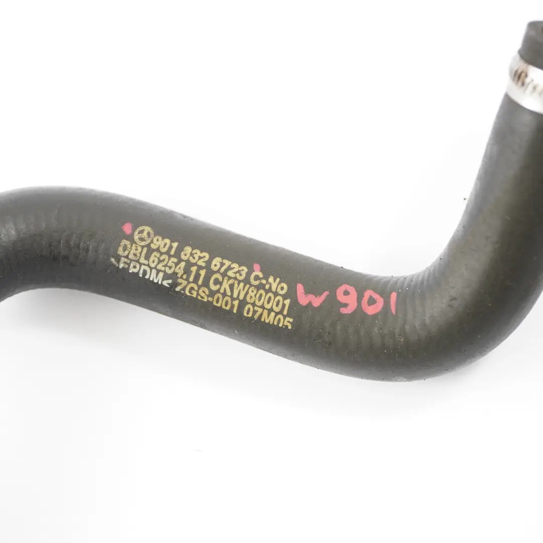  Tubo de agua Mercedes W901 W903 Calentador Manguera refrigerante - SKU A9018326723 - Número de pieza A9018326723