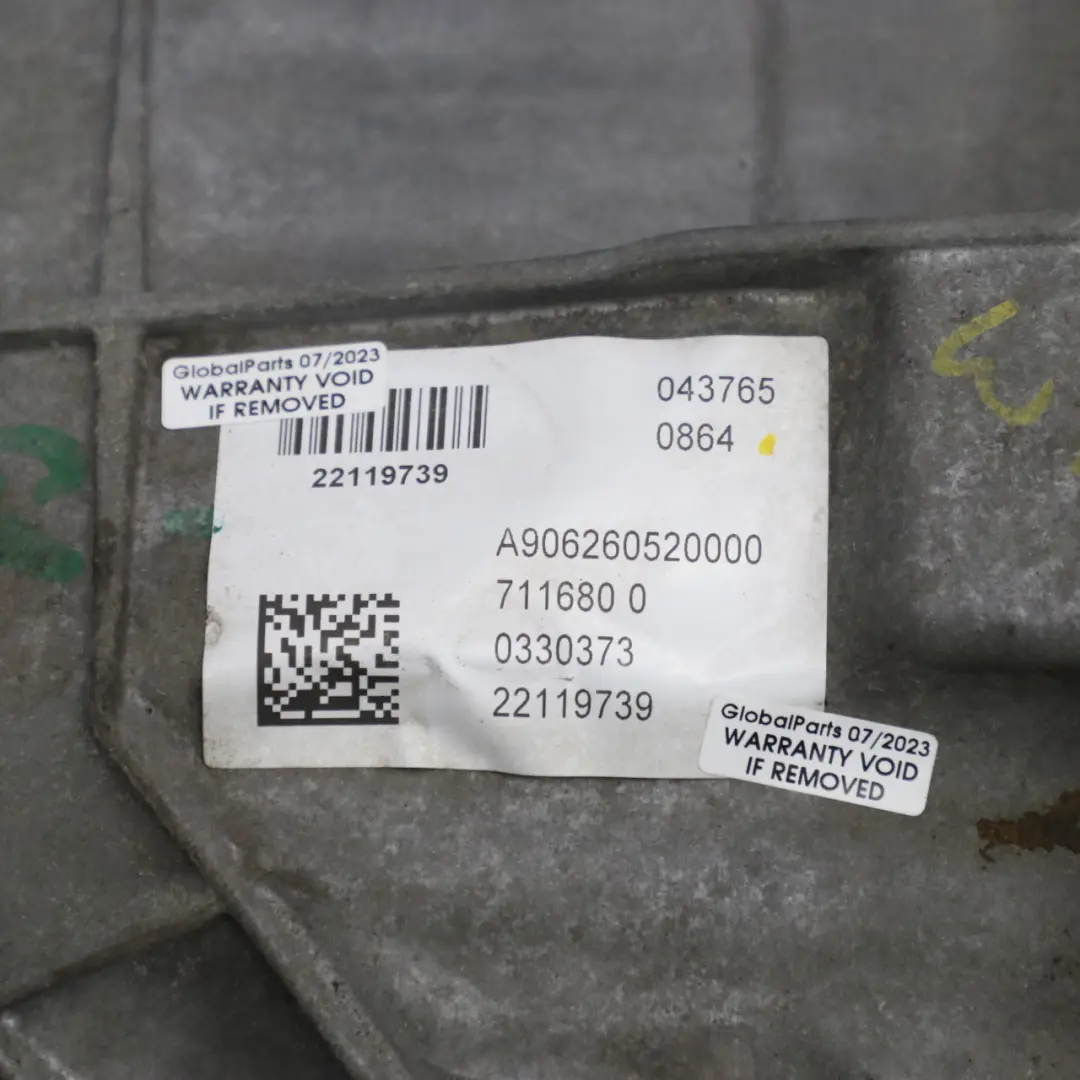 Mercedes Sprinter W906 Vito W639 Boîte de Vitesses Manuelle 711680 GARANTIE - SKU A9062605200 - Numéro de pièce A9062605200