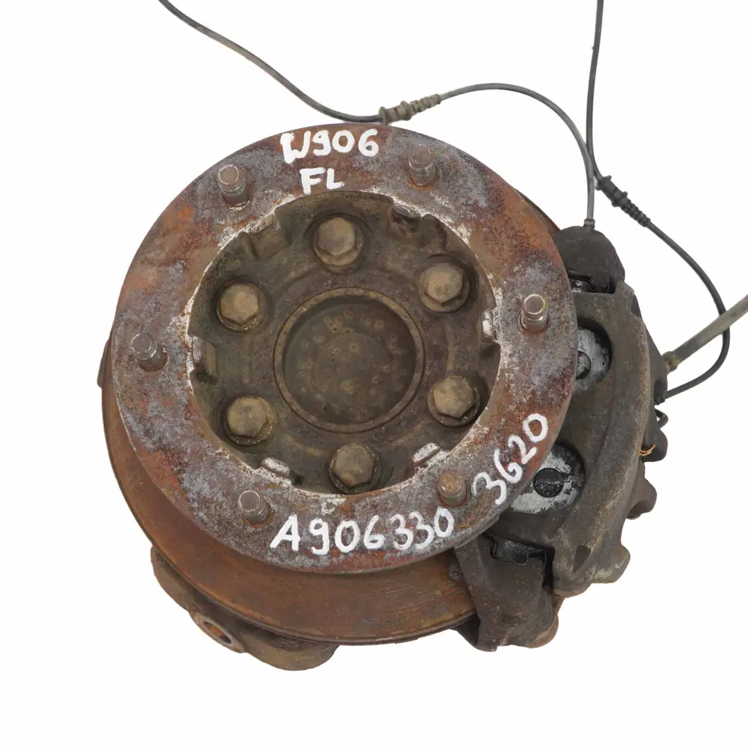  Portarruedas Mercedes W906 Suspensión Delantera Izquierda Disco de Freno - SKU A9063303620 - Número de pieza A9063303620