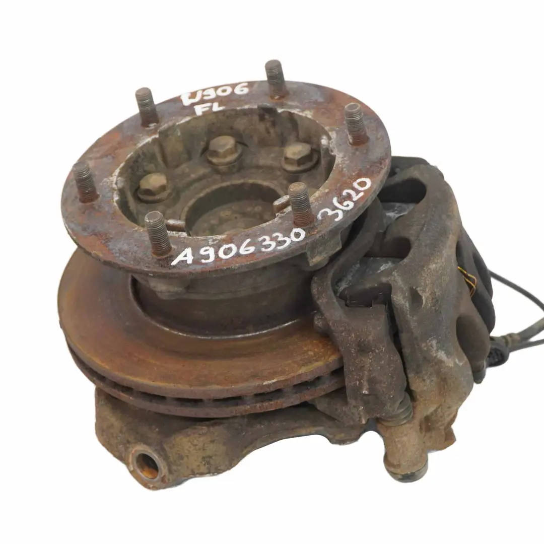  Portarruedas Mercedes W906 Suspensión Delantera Izquierda Disco de Freno - SKU A9063303620 - Número de pieza A9063303620