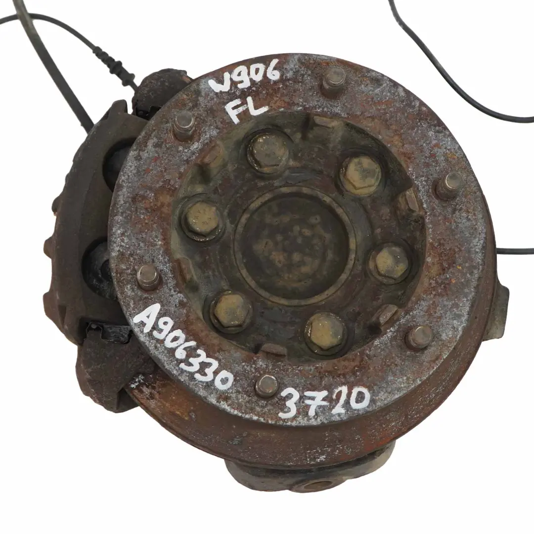 Portaruota Mercedes W906 Sospensione anteriore destra Mozzo ruota Disco freno per con numero di parte A9063303720 Portaruota Mercedes W906 Sospensione anteriore destra Mozzo ruota Disco freno - SKU A9063303720 - Numero di parte A9063303720