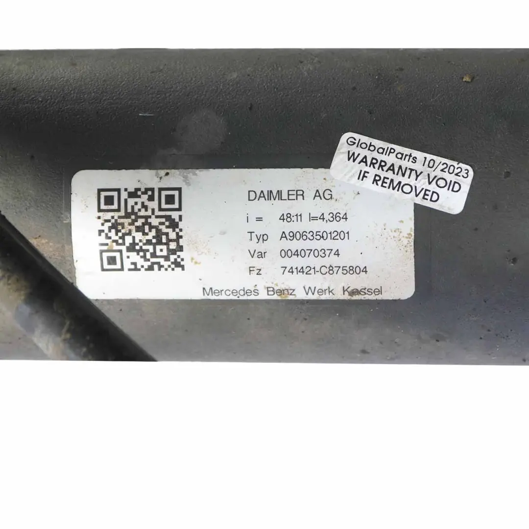 Mercedes Sprinter W906 Rear Differential Diff 741421 48:11 4,364 - SKU A9063501201 - Part number A9063501201