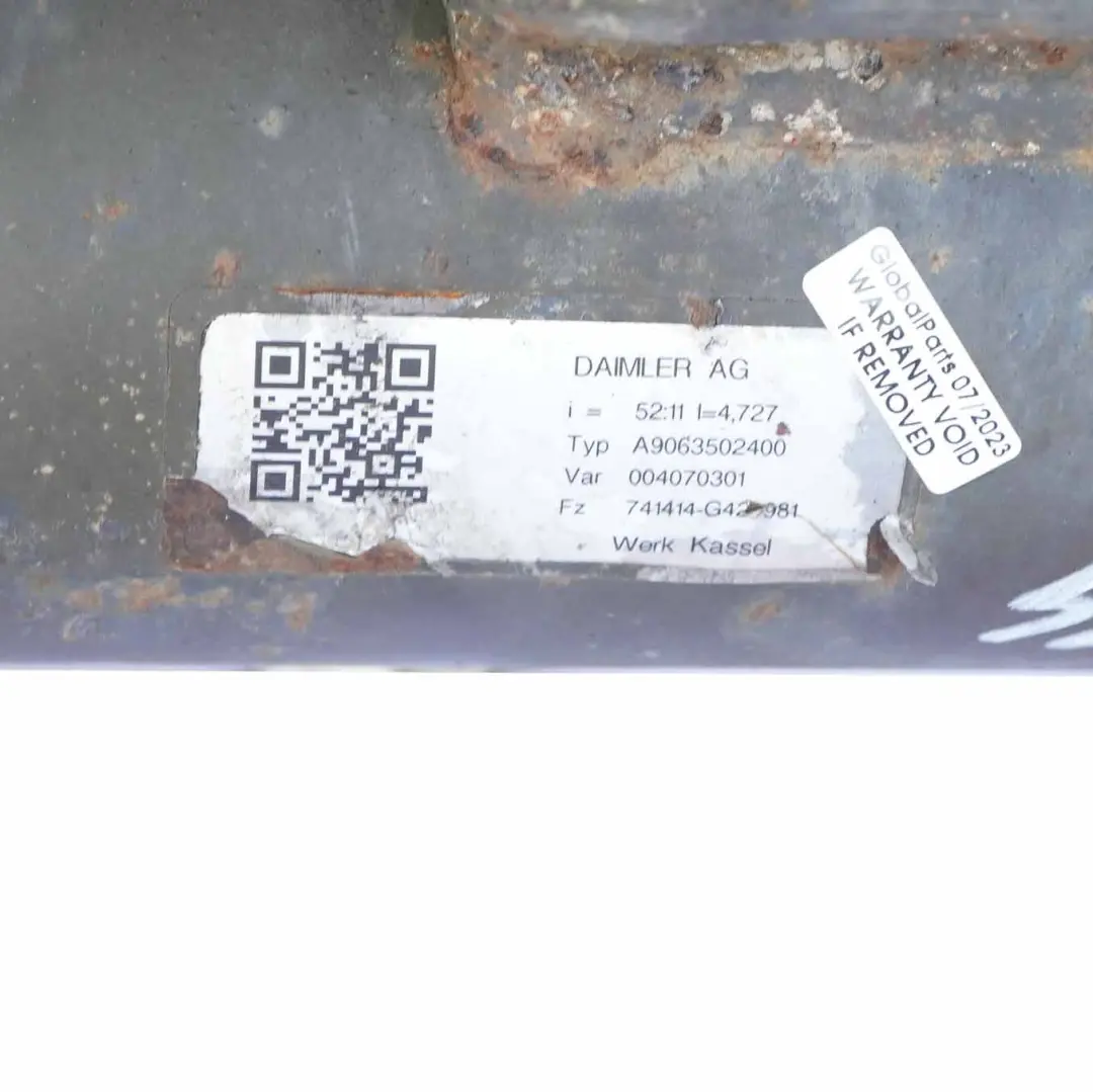 Mercedes Sprinter W906 Rear Differential Diff 741414 52:11 4.727 - SKU A9063502400 - Part number A9063502400