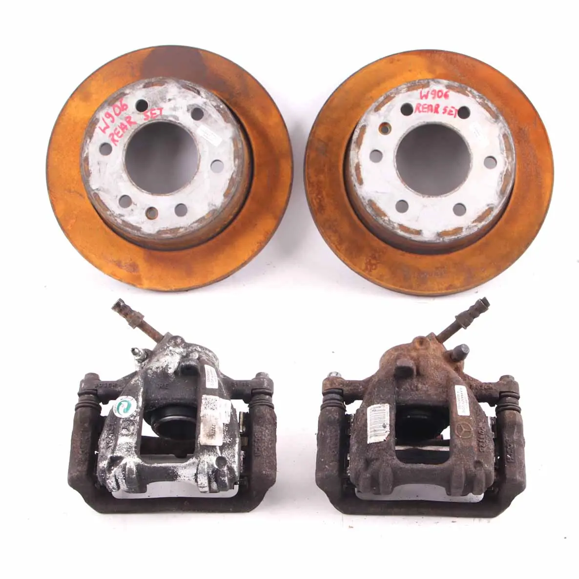 Mercedes Sprinter W906 Brake Discs Calipers Rear Left Right Wheel N/O/S Set