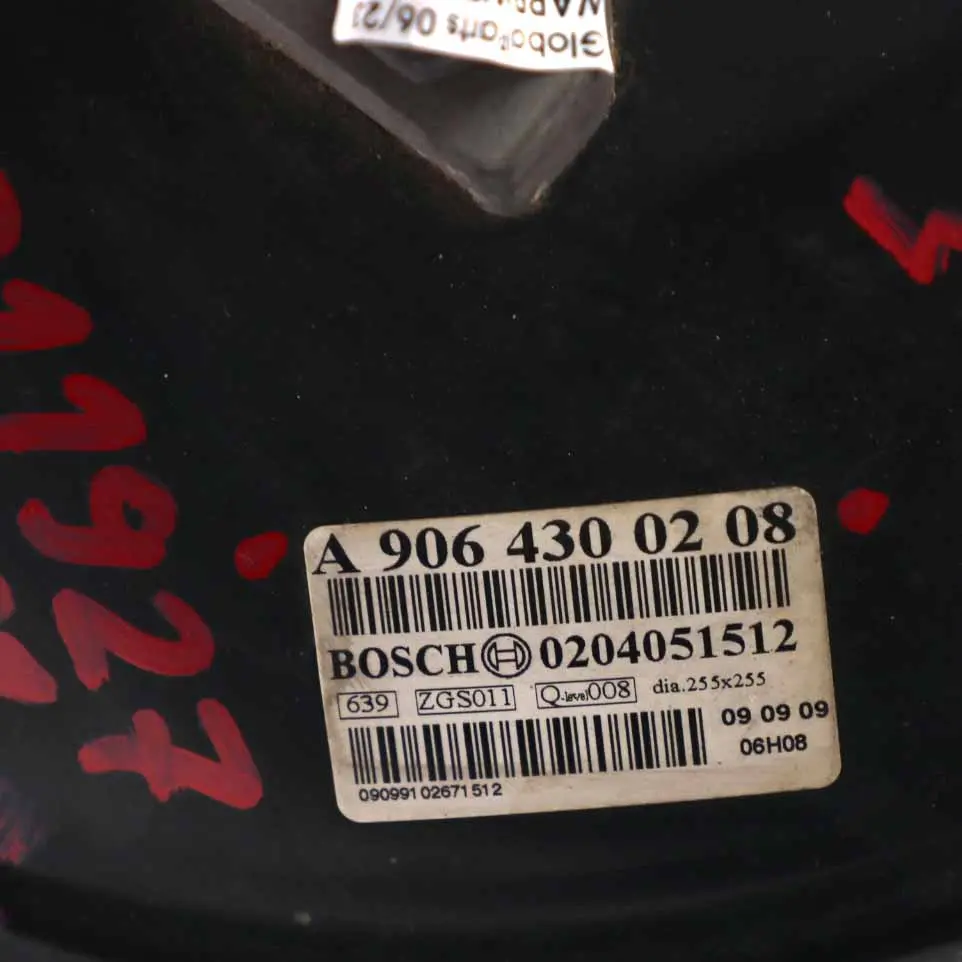 Mercedes Sprinter W906 Frein Servo Unité maître-cylindre - SKU A9064300208 - Numéro de pièce A9064300208