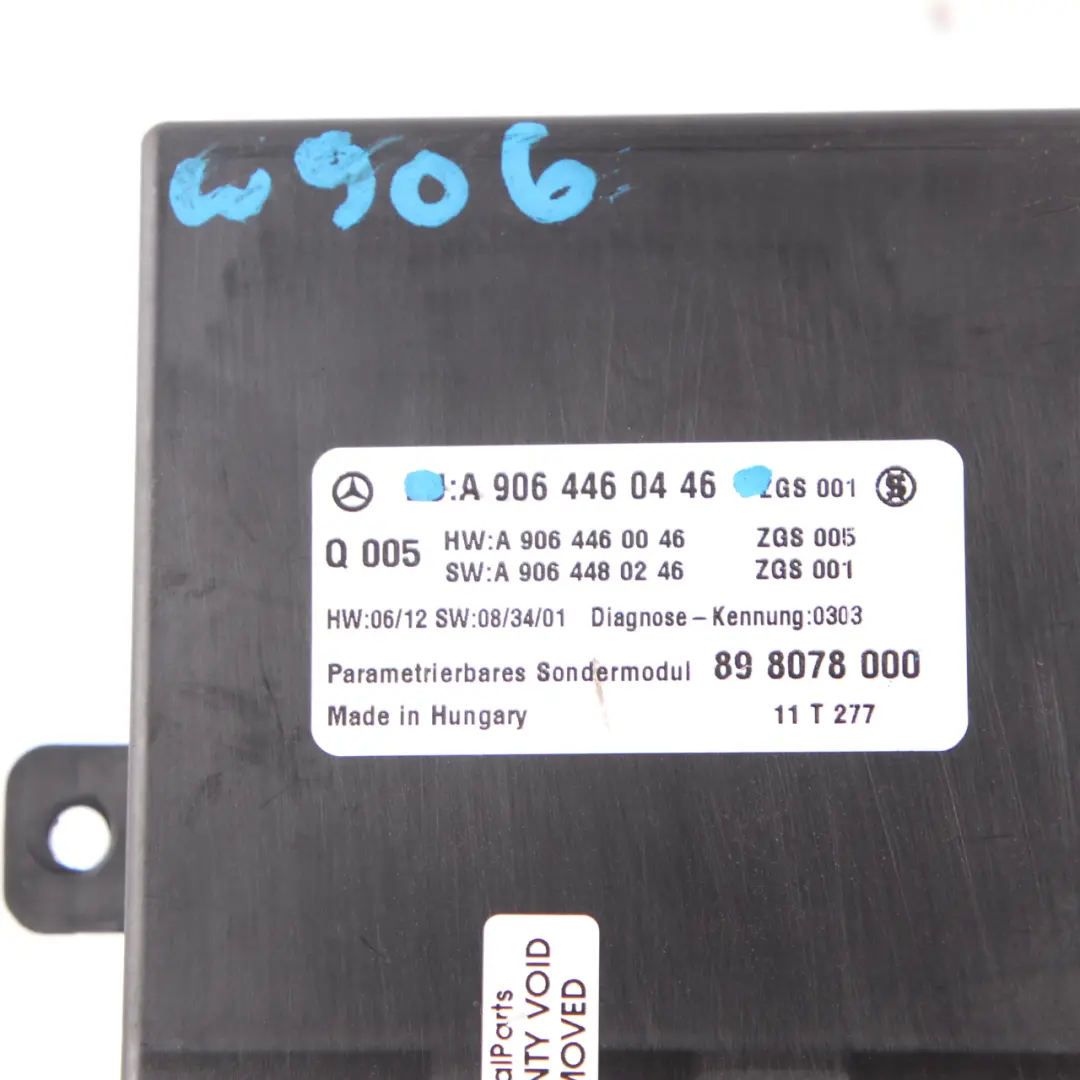 Mercedes W906 Programmable Special Module Control Unit PSM906 - SKU A9064460446 - Part number A9064460446