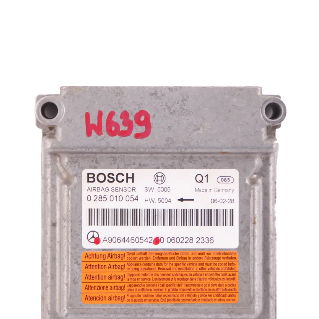  Mercedes-Benz W639 W906 ECU Unità di controllo Modulo sensore Air - SKU A9064460542 - Numero di parte A9064460542