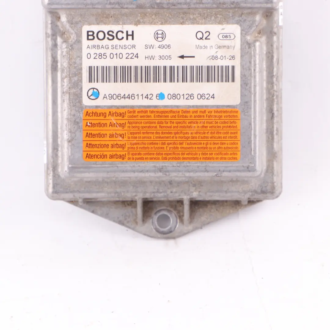 Module Airbag Air Bag SRS Control Unit ECU pour Mercedes W639 W906 à propos du numéro de pièce A9064461142 Mercedes W639 W906 Module Airbag Air Bag SRS Control Unit ECU - SKU A9064461142 - Numéro de pièce A9064461142