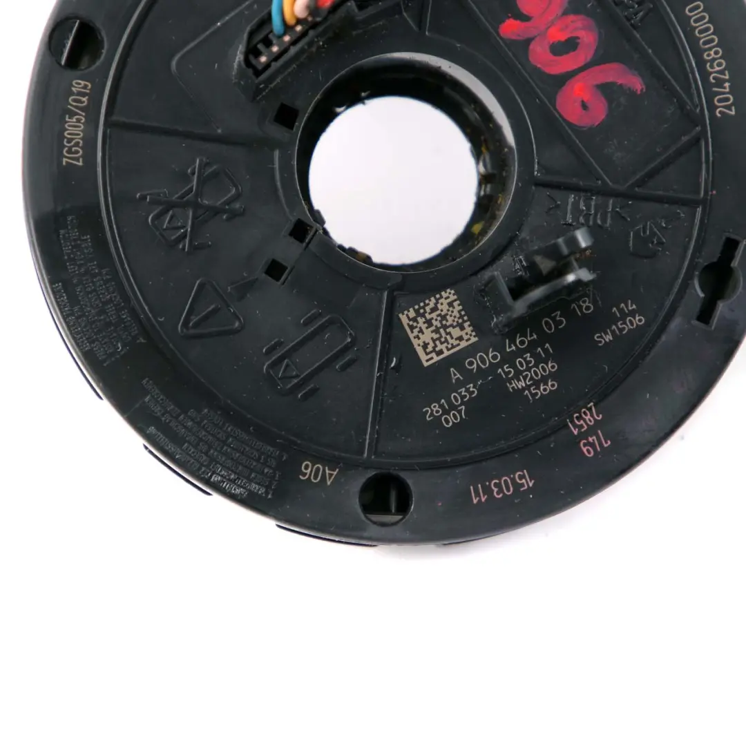 Slip Ring Airbag Squib para Mercedes Sprinter W906 Volante con número de pieza A9065402545 Mercedes Sprinter W906 Volante Slip Ring Airbag Squib - SKU A9065402545 - Número de pieza A9065402545