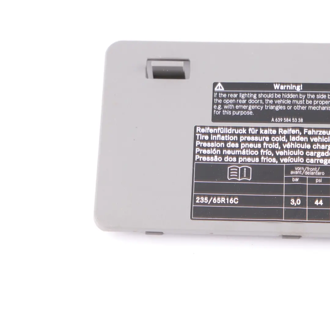 Mercedes Sprinter W906 Fuse Box Cover Trim Panel Lid Grey A6395450003 - SKU A9065450003-1 - Part number A9065450003