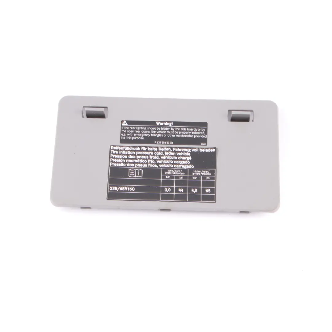 Mercedes Sprinter W906 Tapa del panel de la caja Gris Tapa fusible - SKU A9065450003 - Número de pieza A9065450003
