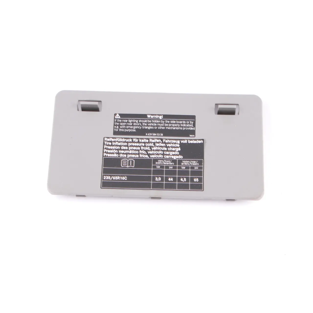 Mercedes Sprinter W906 Tapa del panel de la caja Gris Tapa fusible