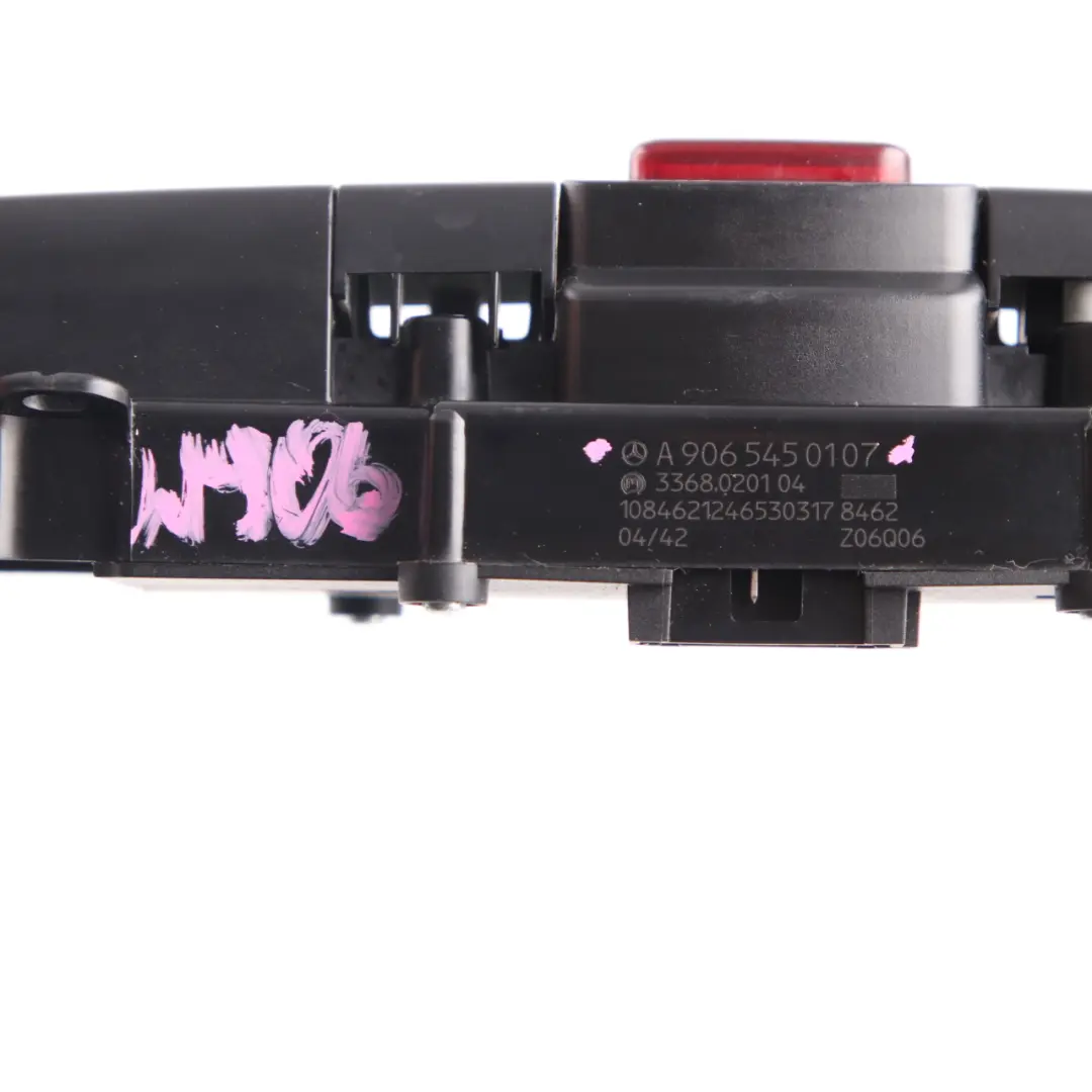 Pannello interruttori Console centrale ASR Lock Hazard per Mercedes Sprinter W906 con numero di parte A9065450107 Mercedes Sprinter W906 Pannello interruttori Console centrale ASR Lock Hazard - SKU A9065450107 - Numero di parte A9065450107