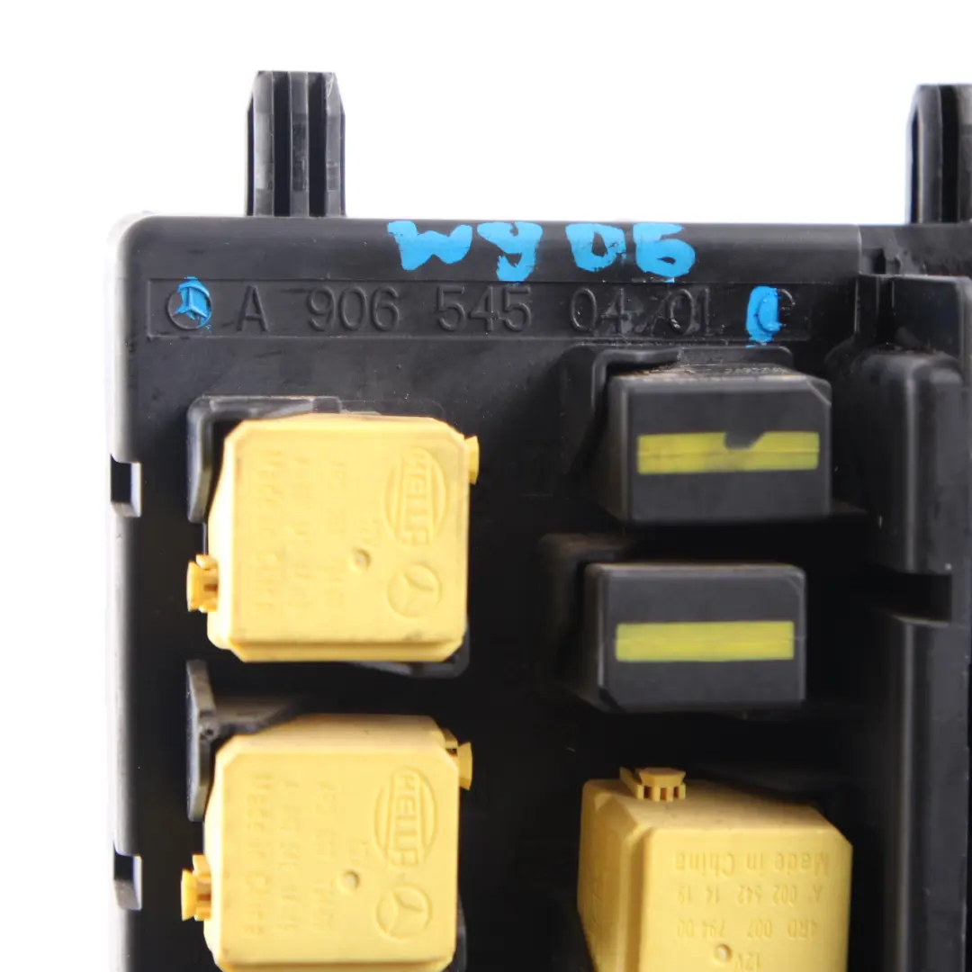 Caja fusibles Relé frontal Unidad control Módulo eléctrico para Mercedes W906 con número de pieza A9065450401 Mercedes W906 Caja fusibles Relé frontal Unidad control Módulo eléctrico - SKU A9065450401 - Número de pieza A9065450401