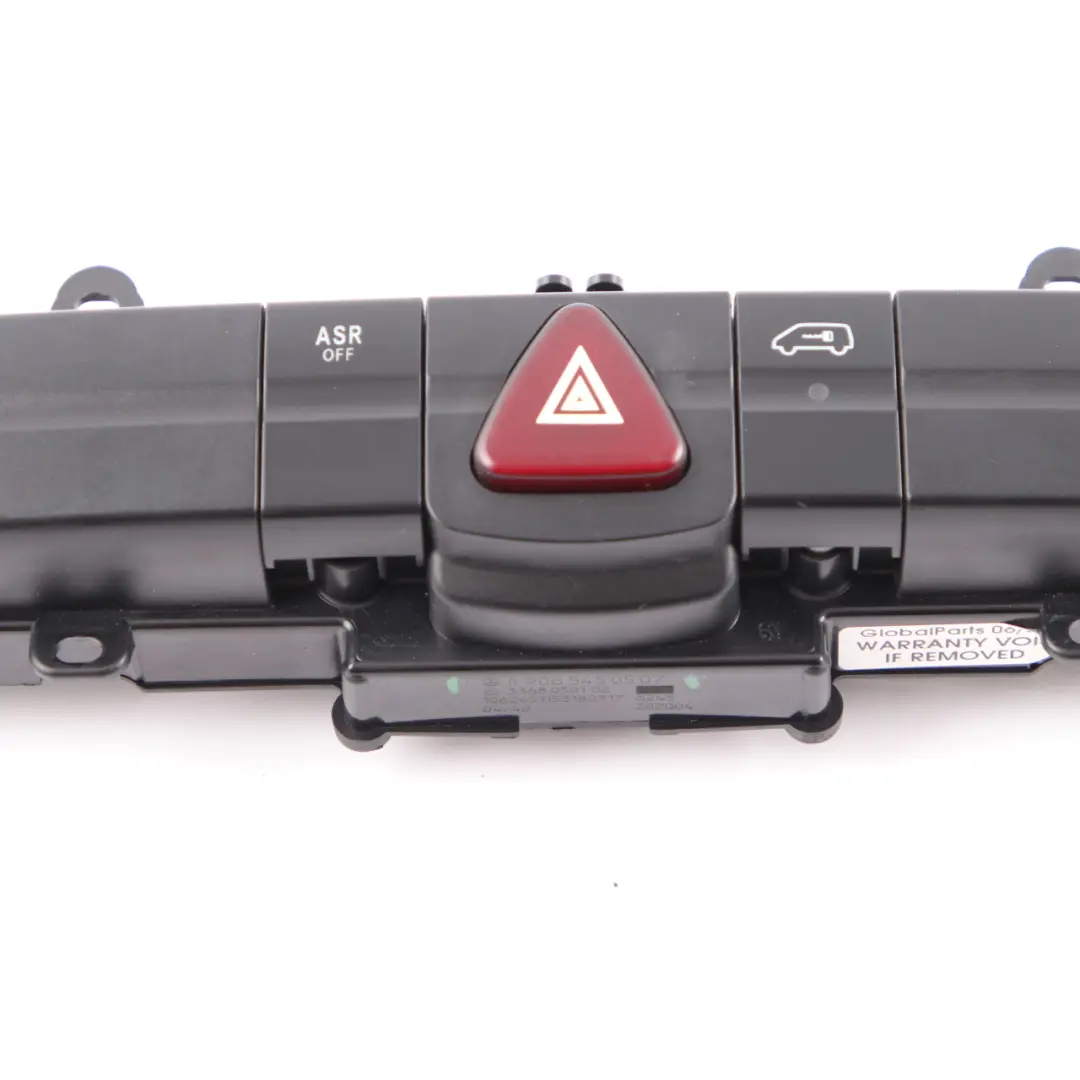 Mercedes Sprinter W906 Dashboard Panel Hazard ASR Locking Switch - SKU A9065450507 - Part number A9065450507