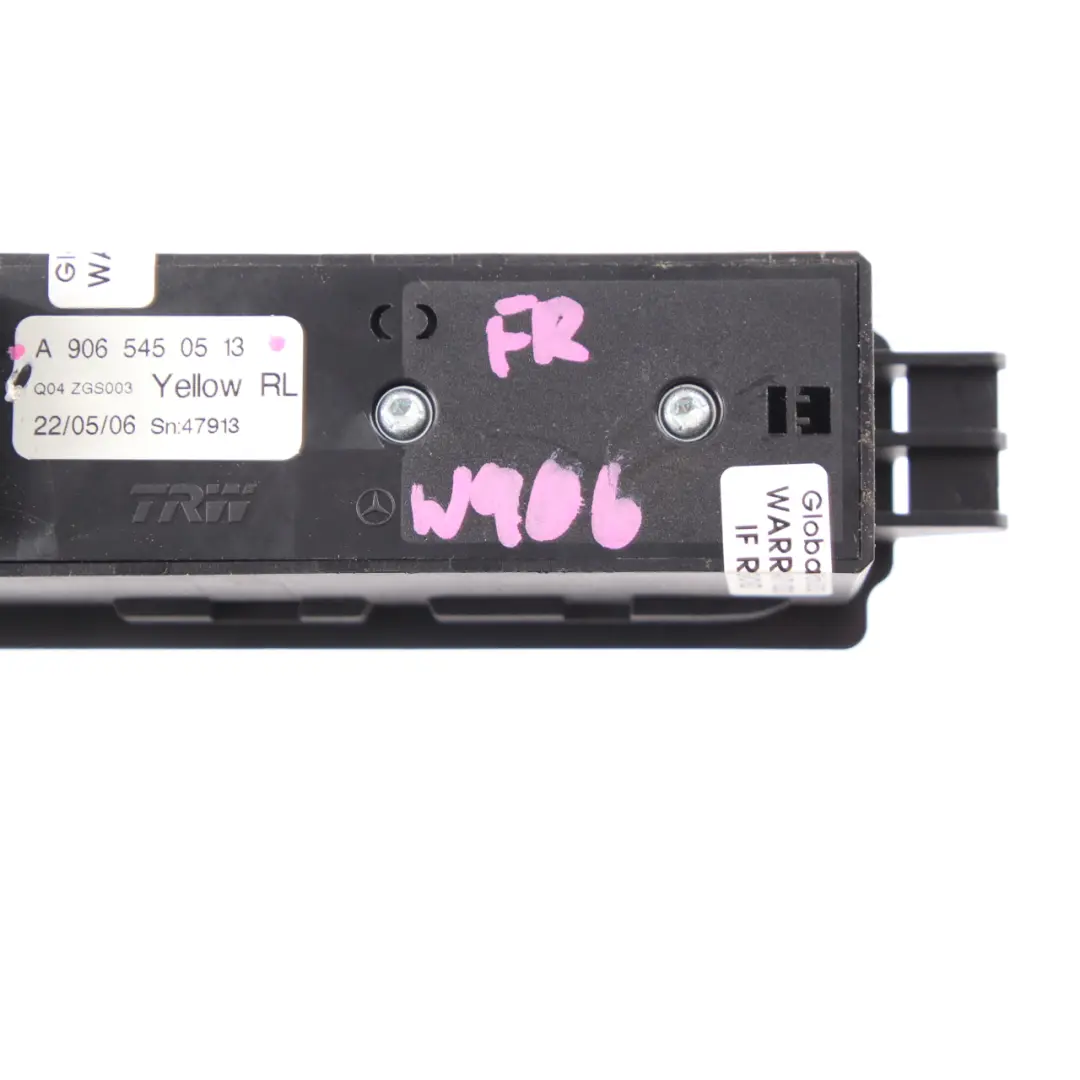 Mercedes W906 Fensterschalter Heber Regelung vorne links Tür A9065451913 - SKU A9065450513 - Teilenummer A9065450513