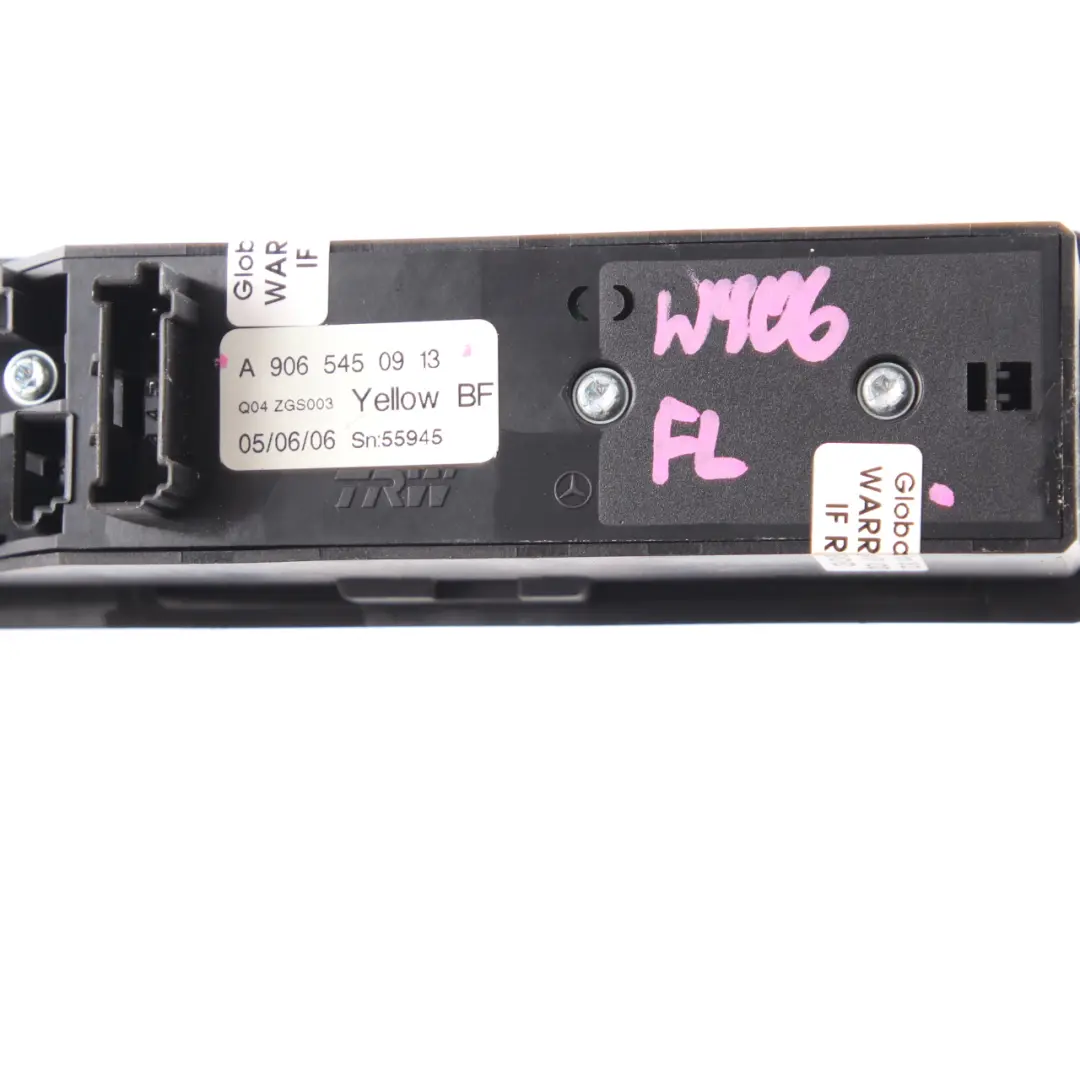 Elevalunas Botón Interruptor Lado Pasajero para Mercedes Sprinter W906 con número de pieza A9065450913 Mercedes Sprinter W906 Elevalunas Botón Interruptor Lado Pasajero - SKU A9065450913 - Número de pieza A9065450913