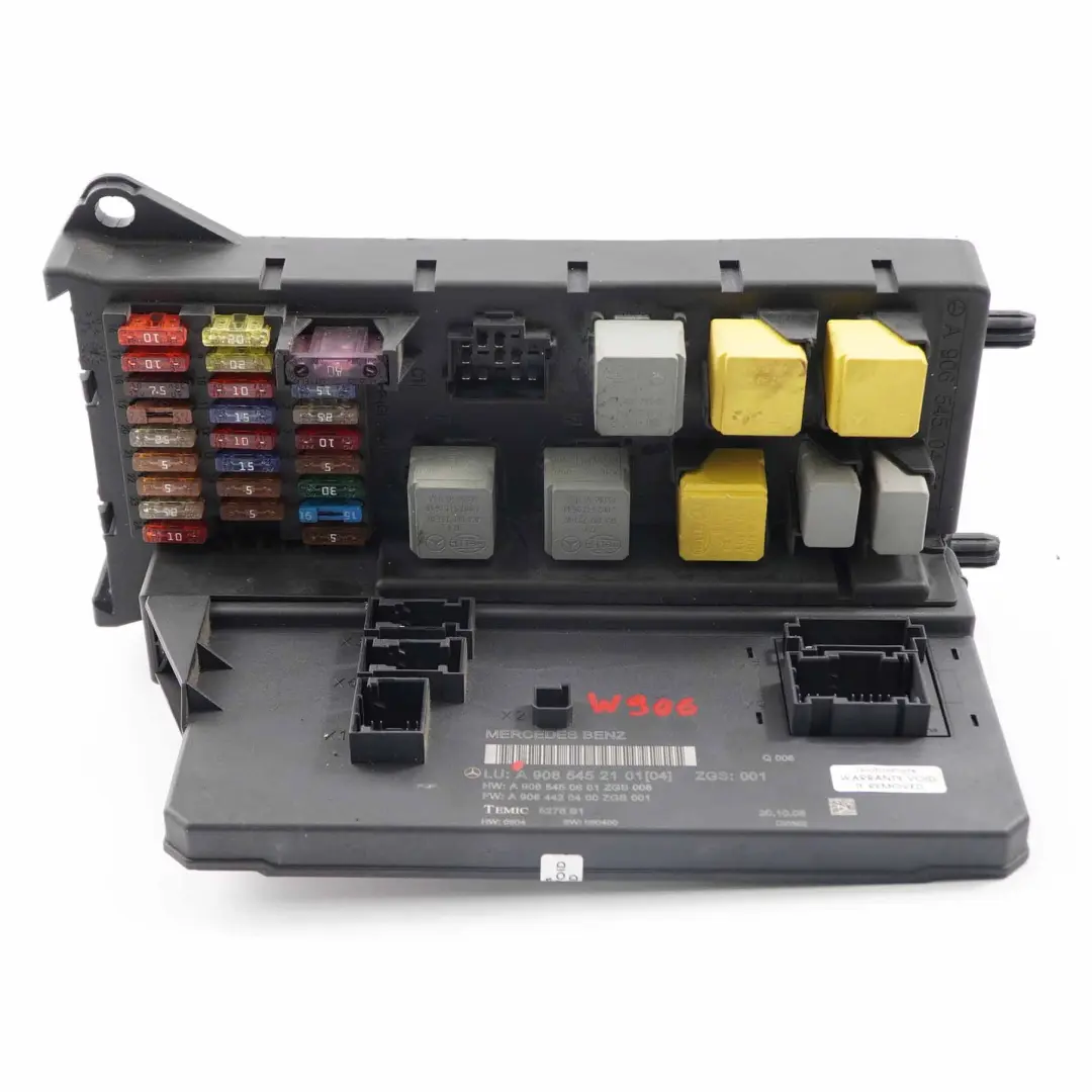  Caja de fusibles Mercedes Sprinter W906 SAM Módulo unidad control - SKU A9065452101 - Número de pieza A9065452101