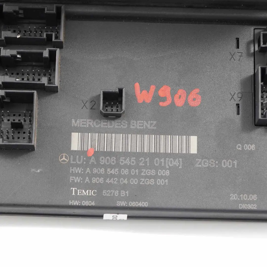  Boîte à fusibles Mercedes Sprinter W906 SAM Control Unit Module - SKU A9065452101 - Numéro de pièce A9065452101
