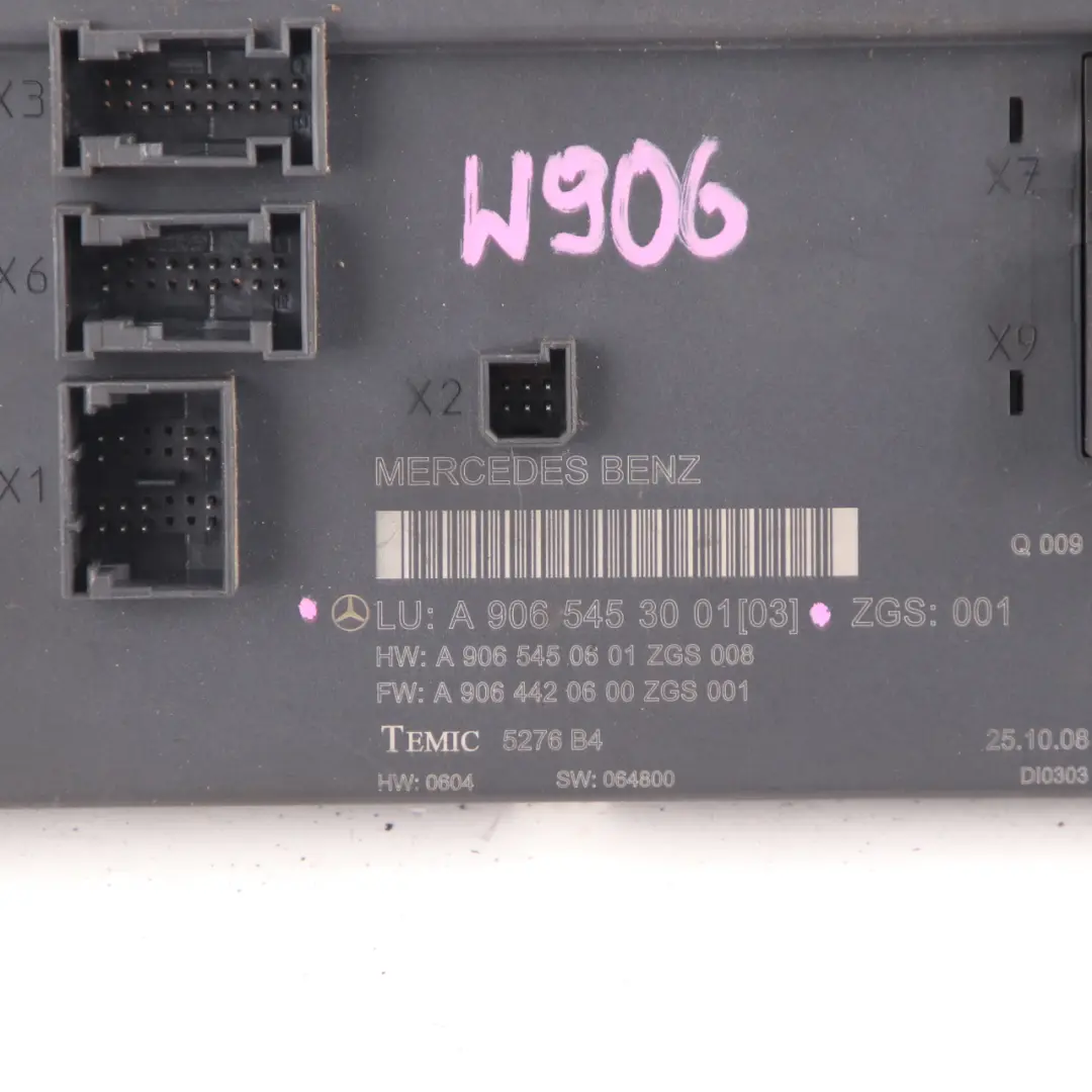 Mercedes W906 Fuse Box SAM Relay Control Unit Module - SKU A9065453001 - Part number A9065453001
