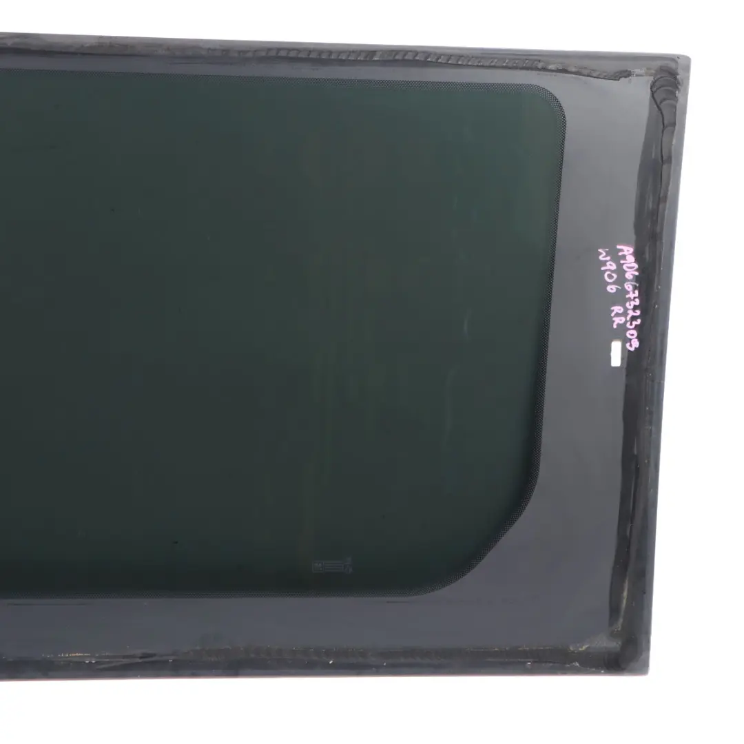 Right O/S Side Window Glass Glazing AS3 to Mercedes Sprinter W906 Rear with Part number A9066732309 Mercedes Sprinter W906 Rear Right O/S Side Window Glass Glazing AS3 - SKU A9066732309 - Part number A9066732309