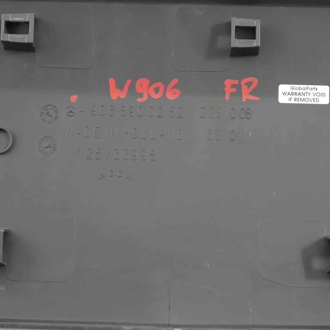 Mercedes Sprinter W906 Rail Trim Front Right O/S Door Middle Covering Panel - SKU A9066900262 - Part number A9066900262