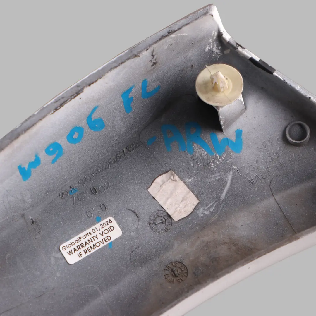 Wing Moulding Front Left N/S Cover Arctic White 9147 to Mercedes W906 with Part number A9066904782 Mercedes W906 Wing Moulding Front Left N/S Cover Arctic White 9147 - SKU A9066904782-ARW - Part number A9066904782