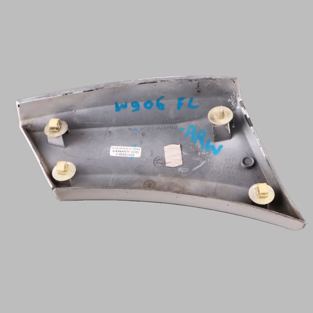 Wing Moulding Front Left N/S Cover Arctic White 9147 to Mercedes W906 with Part number A9066904782 Mercedes W906 Wing Moulding Front Left N/S Cover Arctic White 9147 - SKU A9066904782-ARW - Part number A9066904782