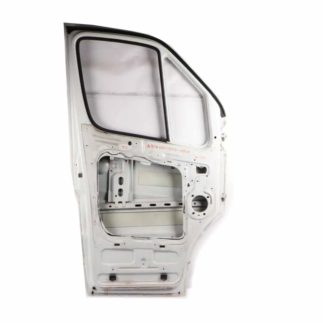 Door Front Left N/S Door Shell Arctic White - 9147 to Mercedes Sprinter W906 with Part number A9067200005 Mercedes Sprinter W906 Door Front Left N/S Door Shell Arctic White - 9147 - SKU A9067200005-ARW1 - Part number A9067200005