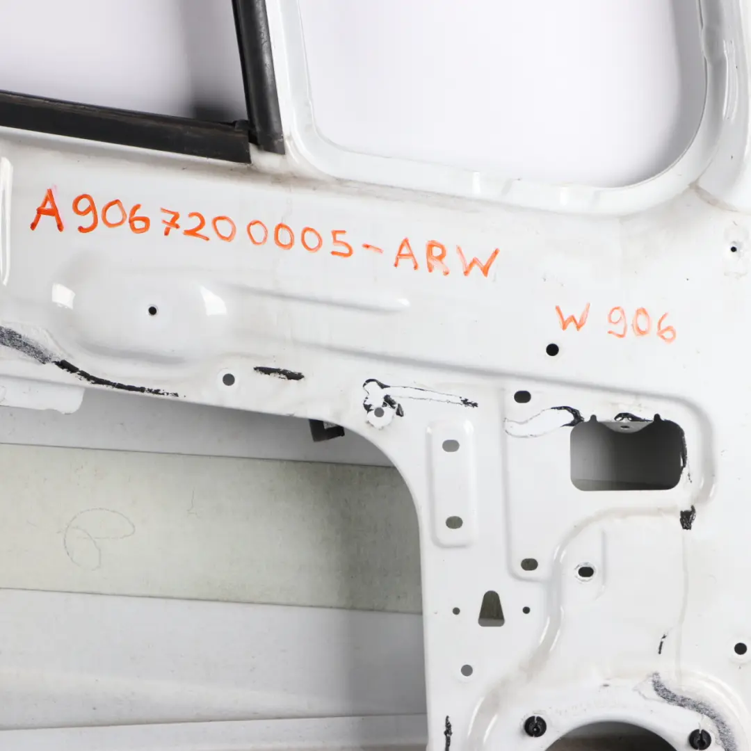Door Front Left N/S Door Shell Arctic White - 9147 to Mercedes Sprinter W906 with Part number A9067200005 Mercedes Sprinter W906 Door Front Left N/S Door Shell Arctic White - 9147 - SKU A9067200005-ARW1 - Part number A9067200005