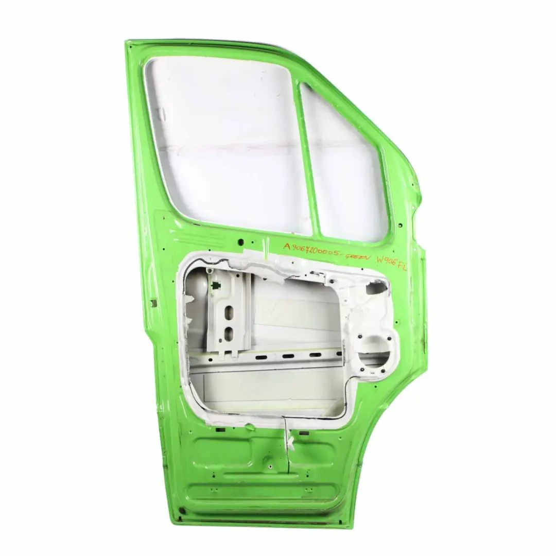 Door Front Left N/S Covering Panel Green Painted to Mercedes Sprinter W906 with Part number A9067200005 Mercedes Sprinter W906 Door Front Left N/S Covering Panel Green Painted - SKU A9067200005-GREEN - Part number A9067200005