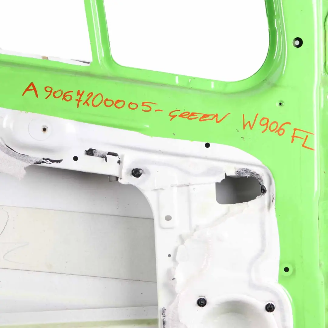 Door Front Left N/S Covering Panel Green Painted to Mercedes Sprinter W906 with Part number A9067200005 Mercedes Sprinter W906 Door Front Left N/S Covering Panel Green Painted - SKU A9067200005-GREEN - Part number A9067200005