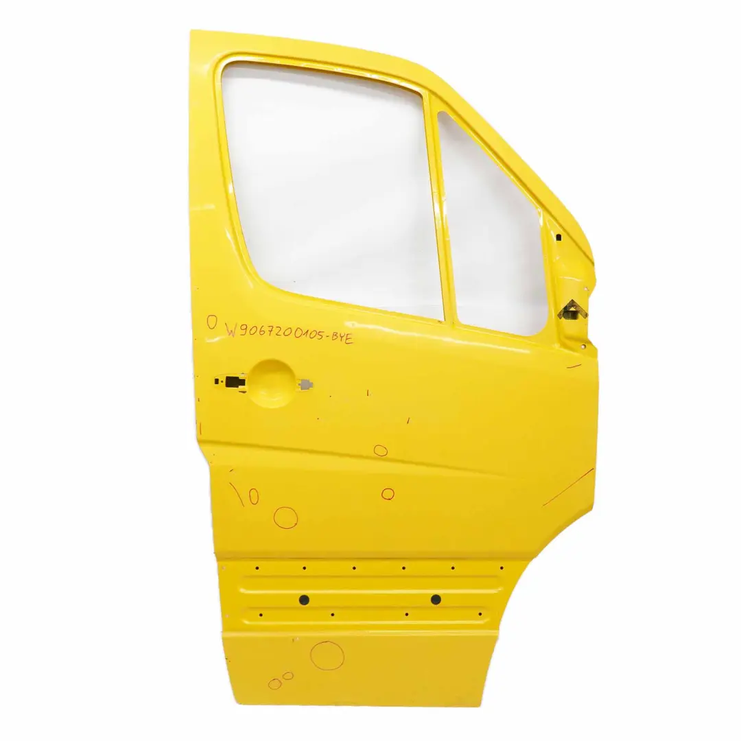 Door Front Right O/S Covering Panel Broom Yellow DHL 1212 to Mercedes Sprinter W906 with Part number A9067200105 Mercedes Sprinter W906 Door Front Right O/S Covering Panel Broom Yellow DHL 1212 - SKU A9067200105-BYE - Part number A9067200105