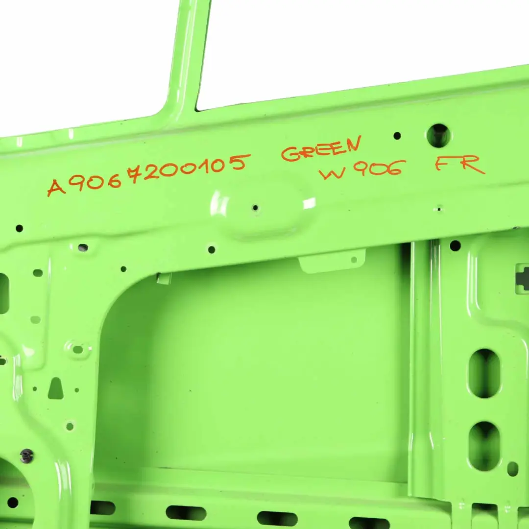Door Front Right O/S Covering Panel Green Painted to Mercedes Sprinter W906 with Part number A9067200105 Mercedes Sprinter W906 Door Front Right O/S Covering Panel Green Painted - SKU A9067200105-GREEN - Part number A9067200105