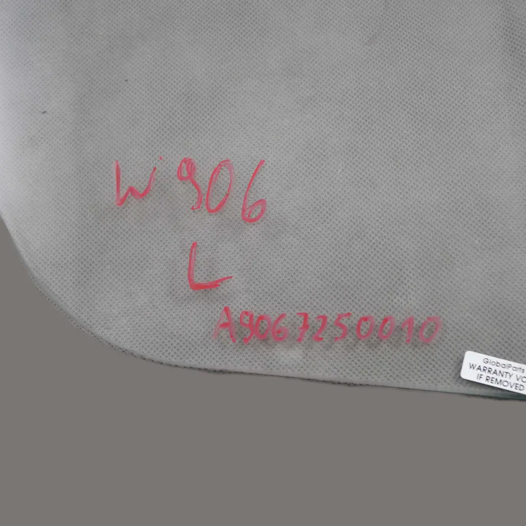 Mercedes-Benz Sprinter W906 Front Left N/S Door Window Glass AS2 Crystal Clear to with Part number A9067250010 Mercedes-Benz Sprinter W906 Front Left N/S Door Window Glass AS2 Crystal Clear - SKU A9067250010 - Part number A9067250010