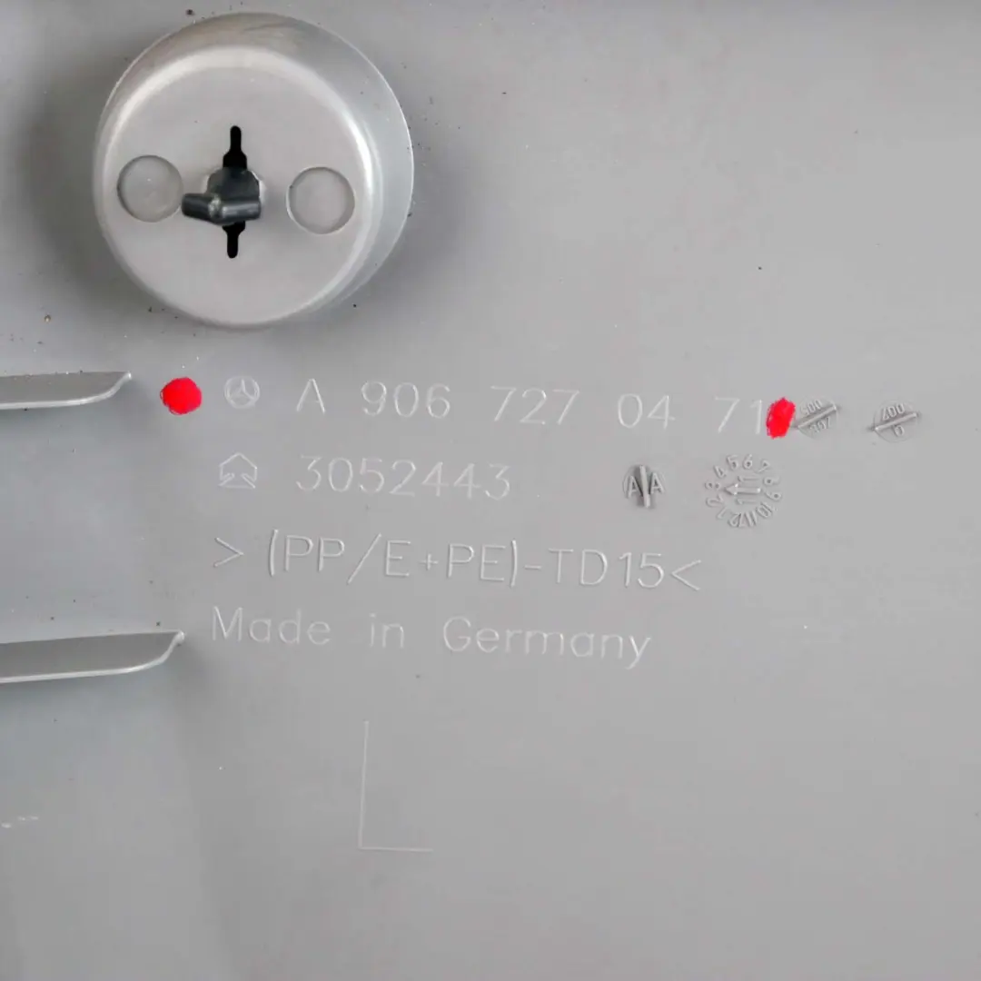  Mercedes-Benz Sprinter W906 Left N/S Door Card Trim Panel Art Grey - SKU A9067270471 - Part number A9067270471