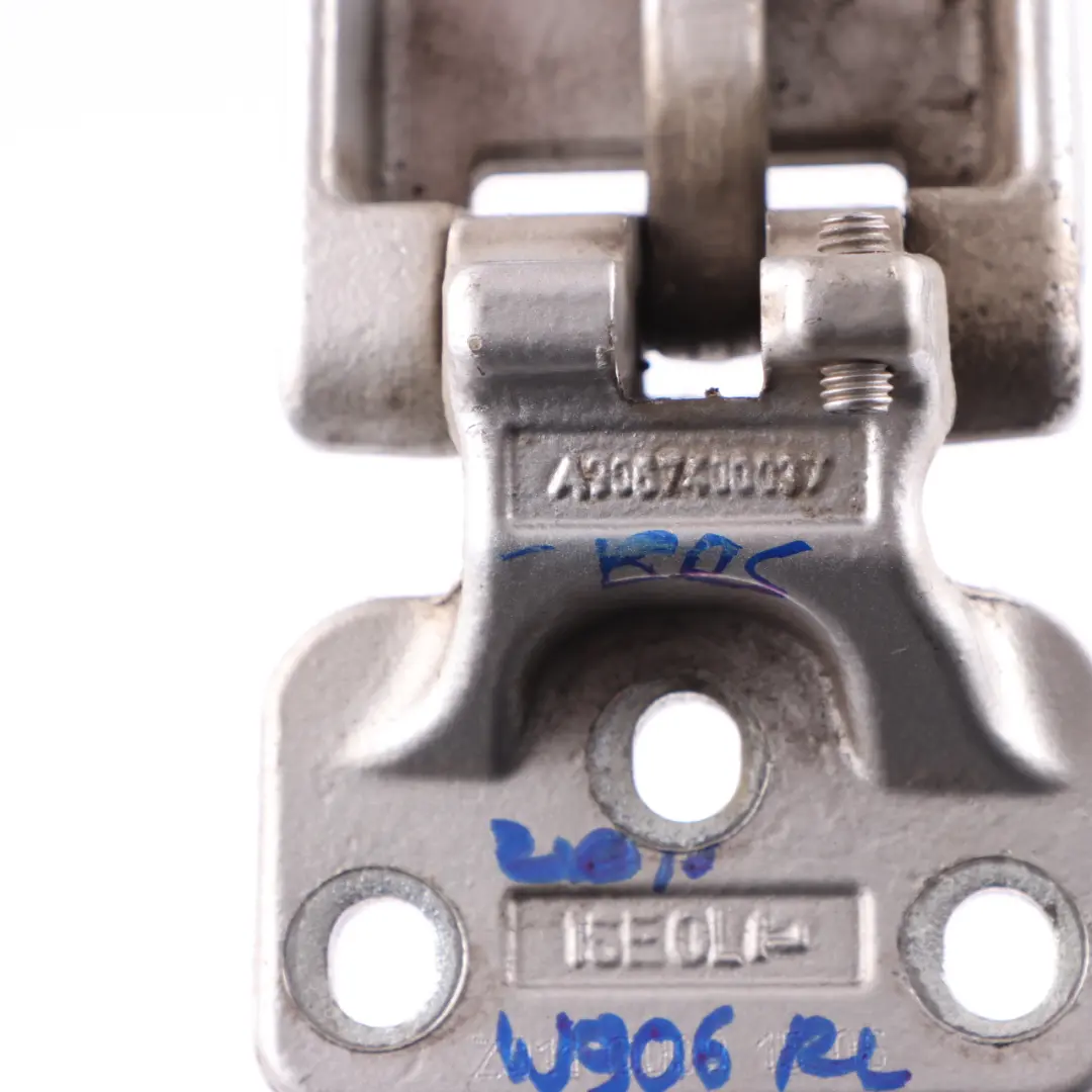 Mercedes W906 Door Hinge Rear Left N/S Upper Top Brilliant Silver - 744 - SKU A9067400037-BRS - Part number A9067400037