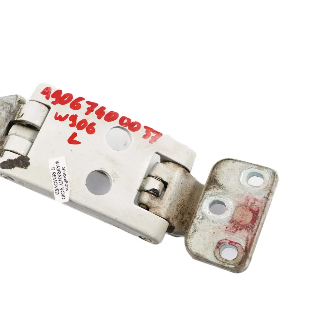 Mercedes W906 Puerta Trasera Izquierda Bisagra Superior Blanca - SKU A9067400037 - Número de pieza A9067400037