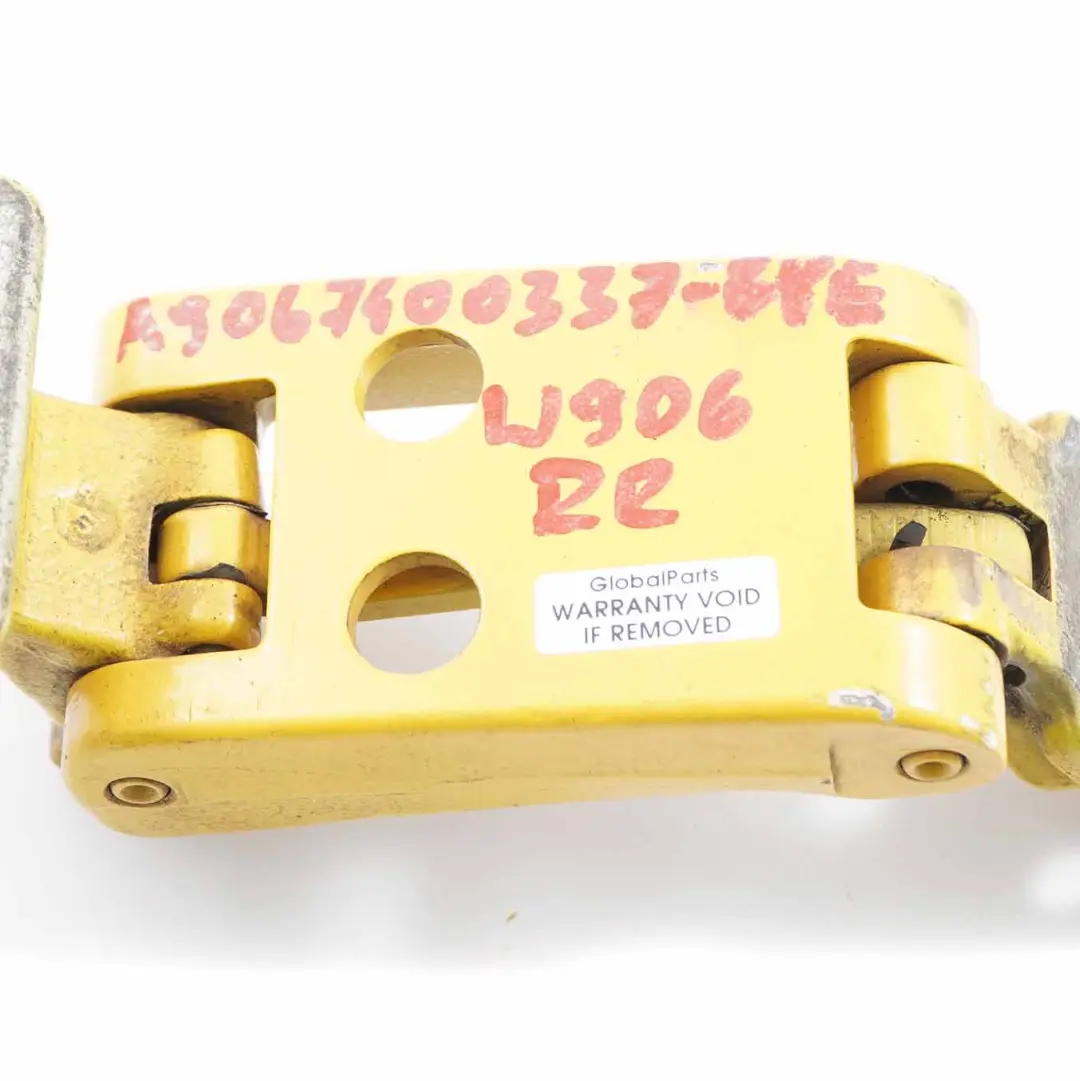 Bisagra Puerta Trasera Derecha Inferior Broom Yellow 1212 para Mercedes Sprinter W906 con número de pieza A9067400337 Mercedes Sprinter W906 Bisagra Puerta Trasera Derecha Inferior Broom Yellow 1212 - SKU A9067400337-BYE - Número de pieza A9067400337