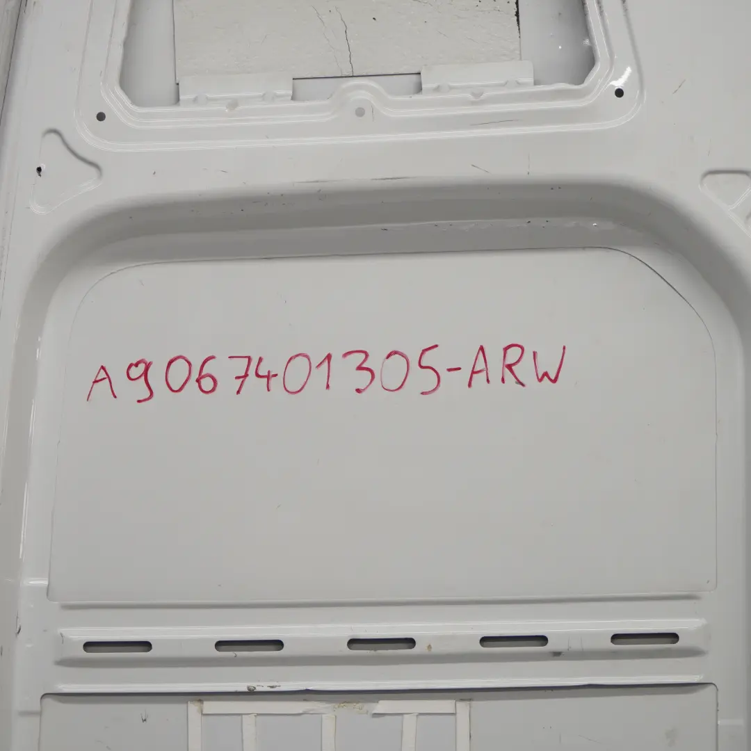 Mercedes-Benz Sprinter W906 Rear Right O/S High Roof Boot Tailgate Door White to with Part number A9067401305 Mercedes-Benz Sprinter W906 Rear Right O/S High Roof Boot Tailgate Door White - SKU A9067401305-ARW - Part number A9067401305