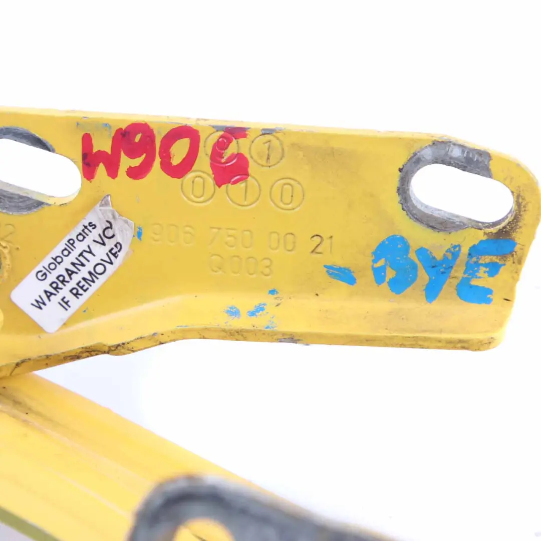 Hinge Left N/S Hood Bonnet Front Broom Yellow - 1212 to Mercedes Sprinter W906 with Part number A9067500021 Mercedes Sprinter W906 Hinge Left N/S Hood Bonnet Front Broom Yellow - 1212 - SKU A9067500021-BYE - Part number A9067500021