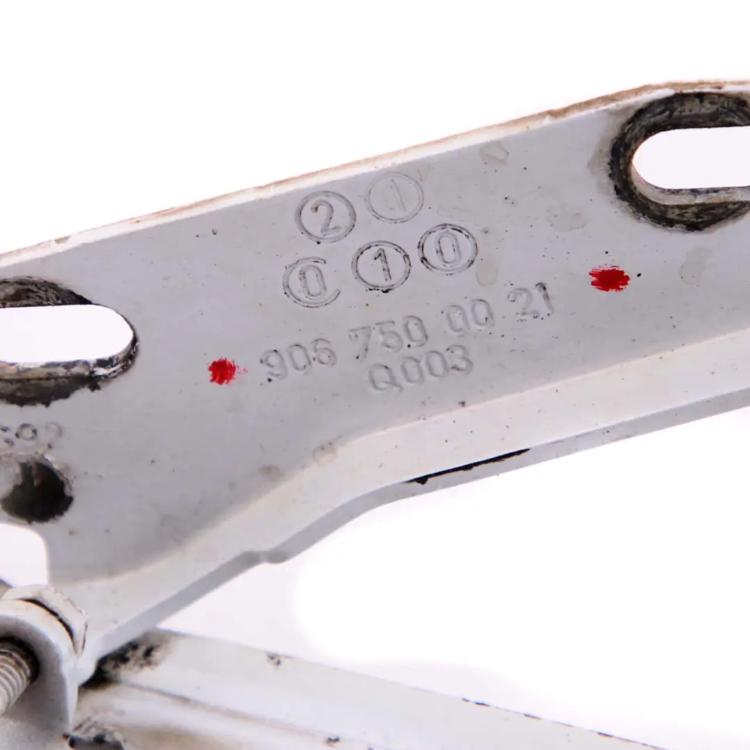  Mercedes-Benz Sprinter W906 Bisagra Izquierda Capo Delantero Blanco - SKU A9067500021 - Número de pieza A9067500021