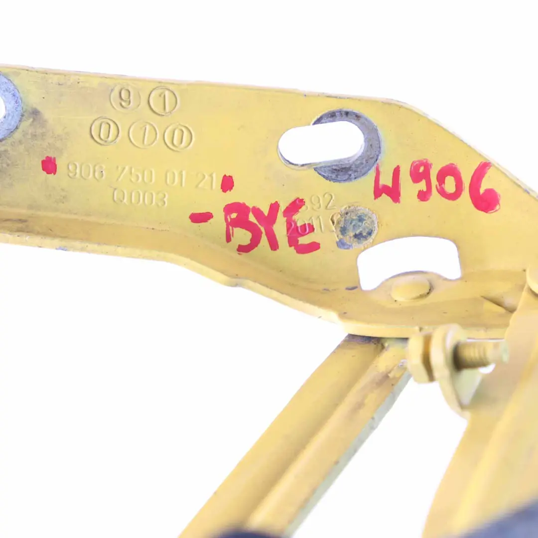 Hinge Right O/S Hood Bonnet Broom Yellow to Mercedes Sprinter W906 with Part number A9067500121 Mercedes Sprinter W906 Hinge Right O/S Hood Bonnet Broom Yellow - SKU A9067500121-BYE - Part number A9067500121