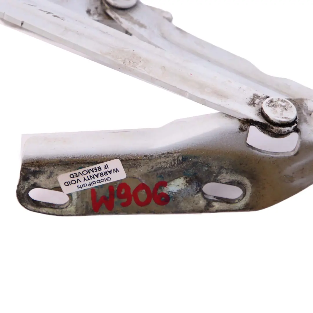 Capó Delantero Bisagra Derecho Blanco para Mercedes W906 con número de pieza A9067500121 Mercedes W906 Capó Delantero Bisagra Derecho Blanco - SKU A9067500121 - Número de pieza A9067500121