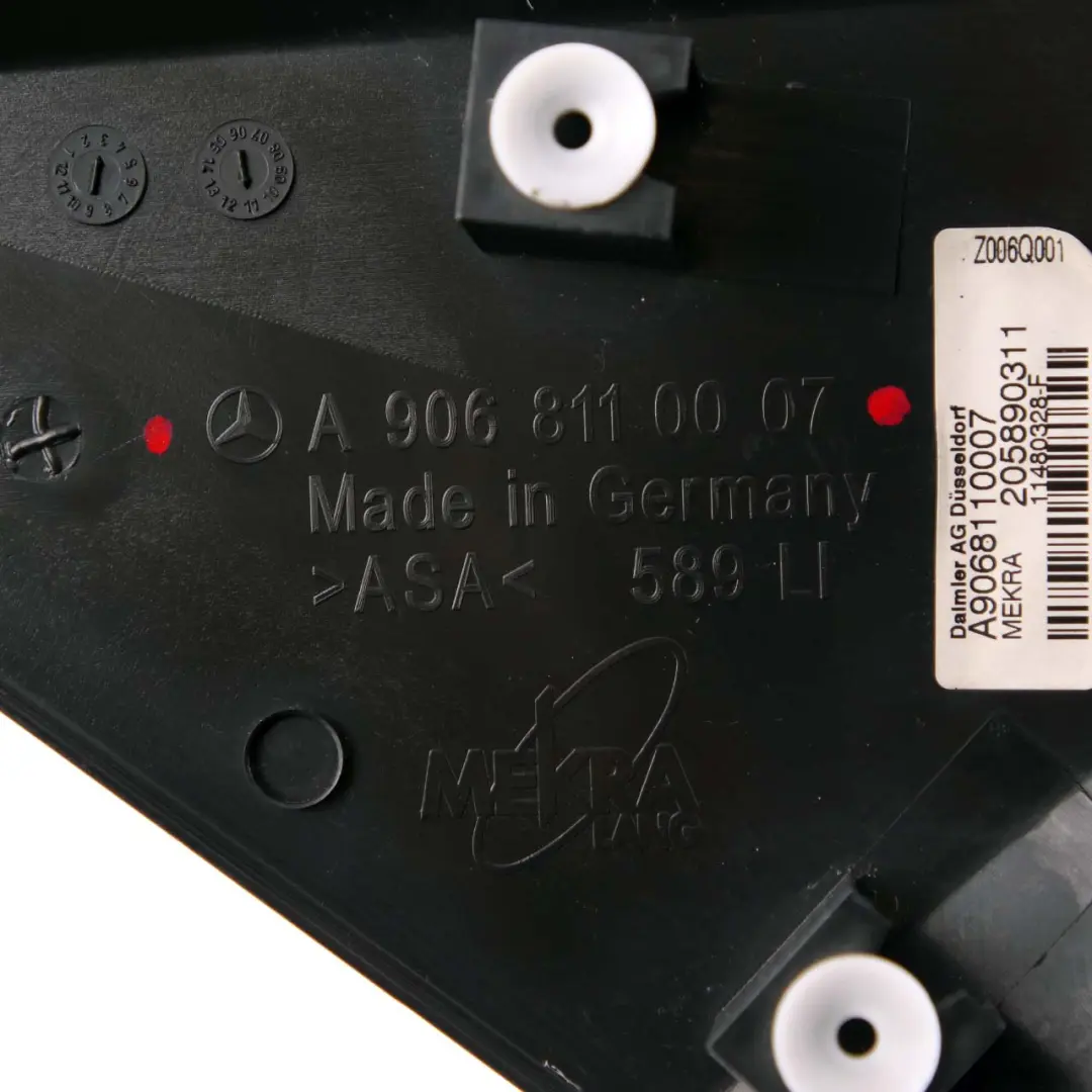 Specchietto Retrovisore Porta Copertura Sinistra per Mercedes W906 con numero di parte A9068110007 Mercedes W906 Specchietto Retrovisore Porta Copertura Sinistra - SKU A9068110007 - Numero di parte A9068110007