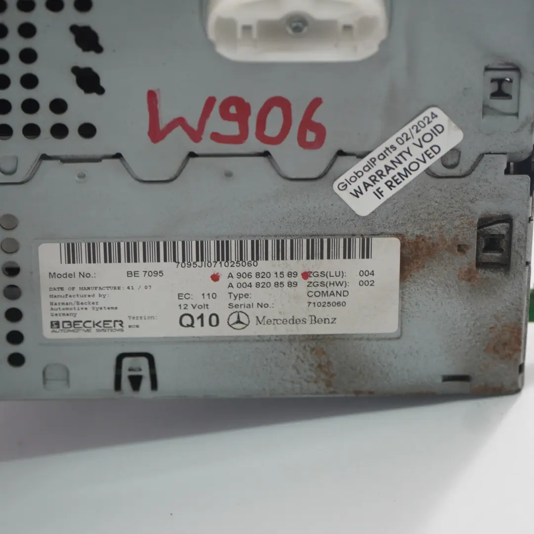 Mercedes Sprinter W906 Radioodtwarzacz Radio Samochodowe - SKU A9068201589 - Numer Części A9068201589