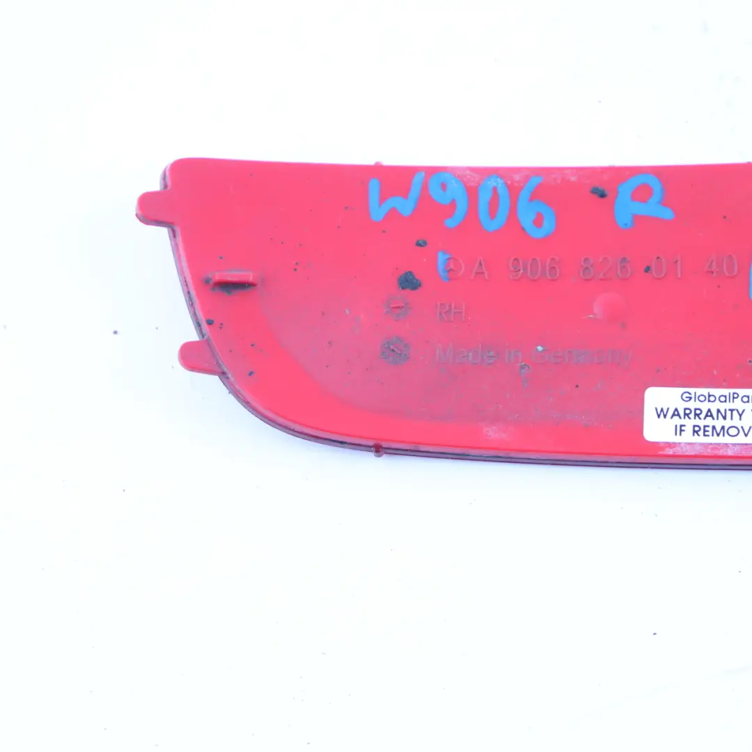 Lamp Reflector Rear Right O/S Bumper Trim Reflection to Mercedes W906 with Part number A9068260140 Mercedes W906 Lamp Reflector Rear Right O/S Bumper Trim Reflection - SKU A9068260140 - Part number A9068260140
