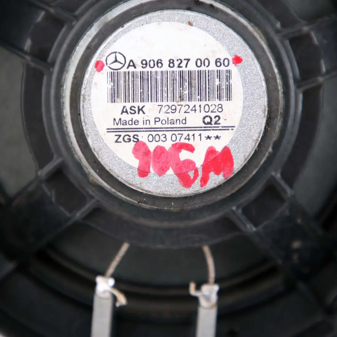 Front Left Right Door Audio Speaker to Mercedes W906 with Part number A9068270060 Mercedes W906 Front Left Right Door Audio Speaker - SKU A9068270060 - Part number A9068270060