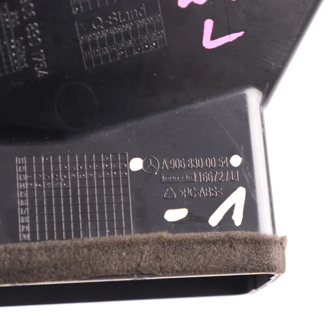 W906, tableau de bord, bouche d'aération gauche, noir pour Mercedes à propos du numéro de pièce A9068300054 Mercedes W906, tableau de bord, bouche d'aération gauche, noir - SKU A9068300054-1 - Numéro de pièce A9068300054