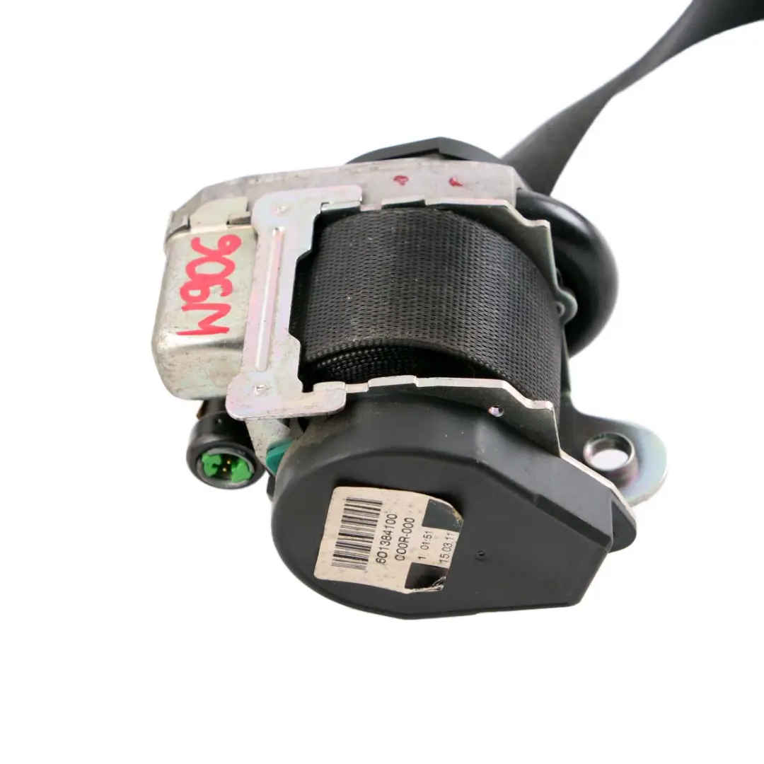 Mercedes W906 Front Right O/S Seat Belt Black - SKU A9068600485 - Part number A9068600485